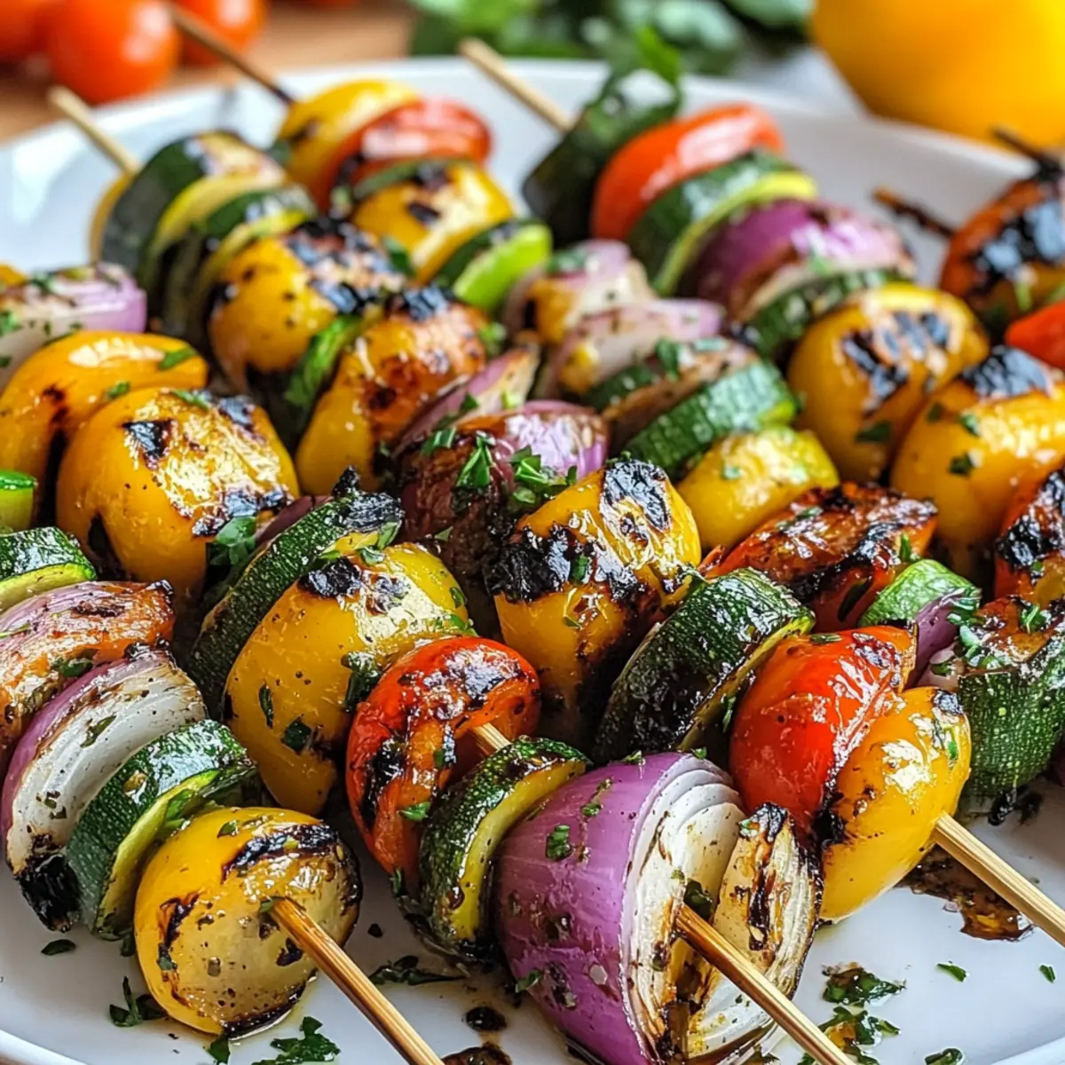 Gegrillte GemA¼sespieAe mit KrA¤uter ecbjvb